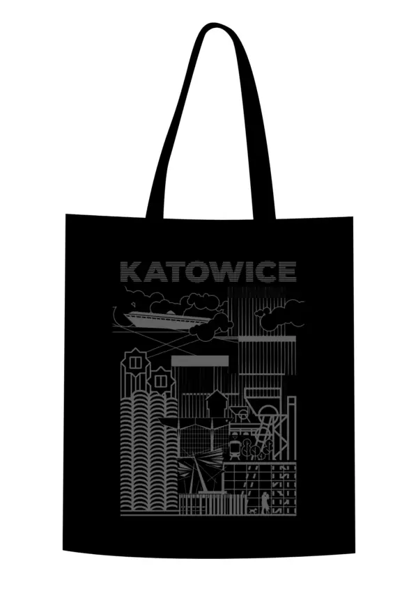 Torba shopper z nadrukiem "Katowice"
